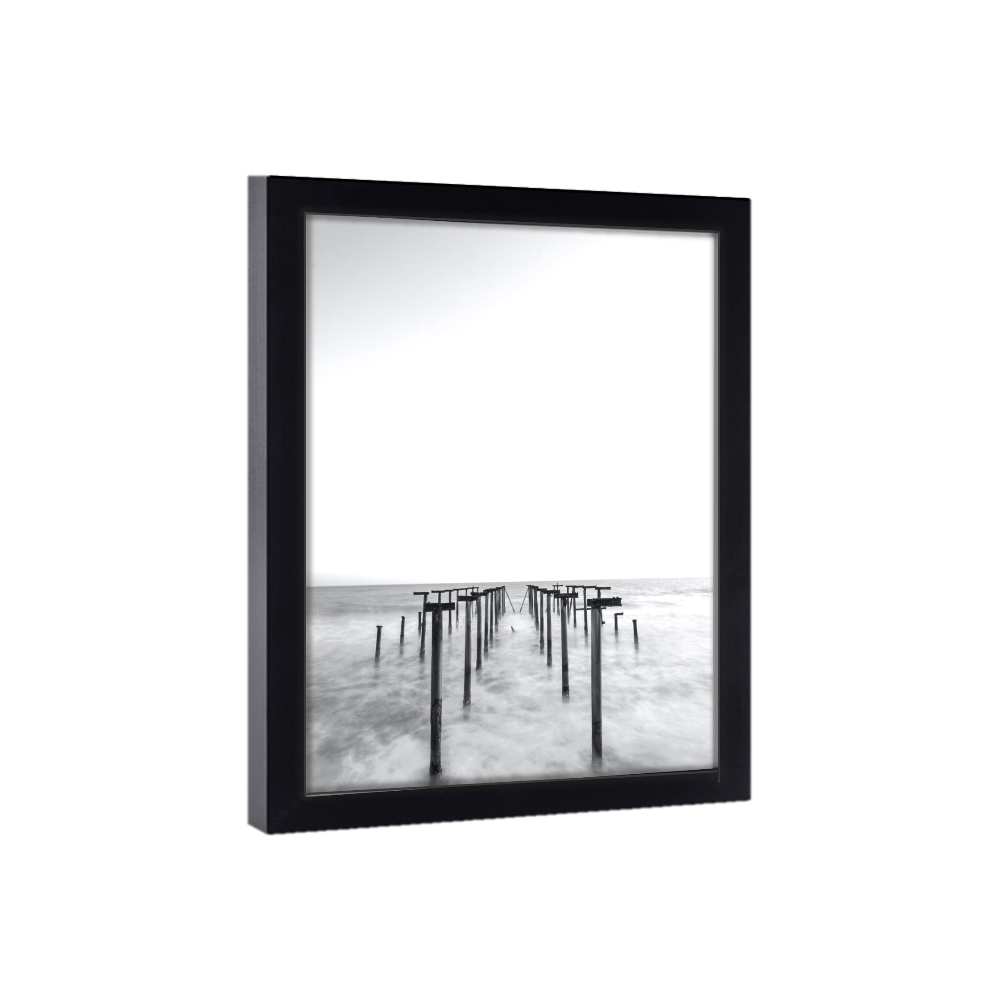 30x40 Picture Frame Black Wood 30x40 Frame Poster Acrylic Glass Modern Wall  Hanging 
